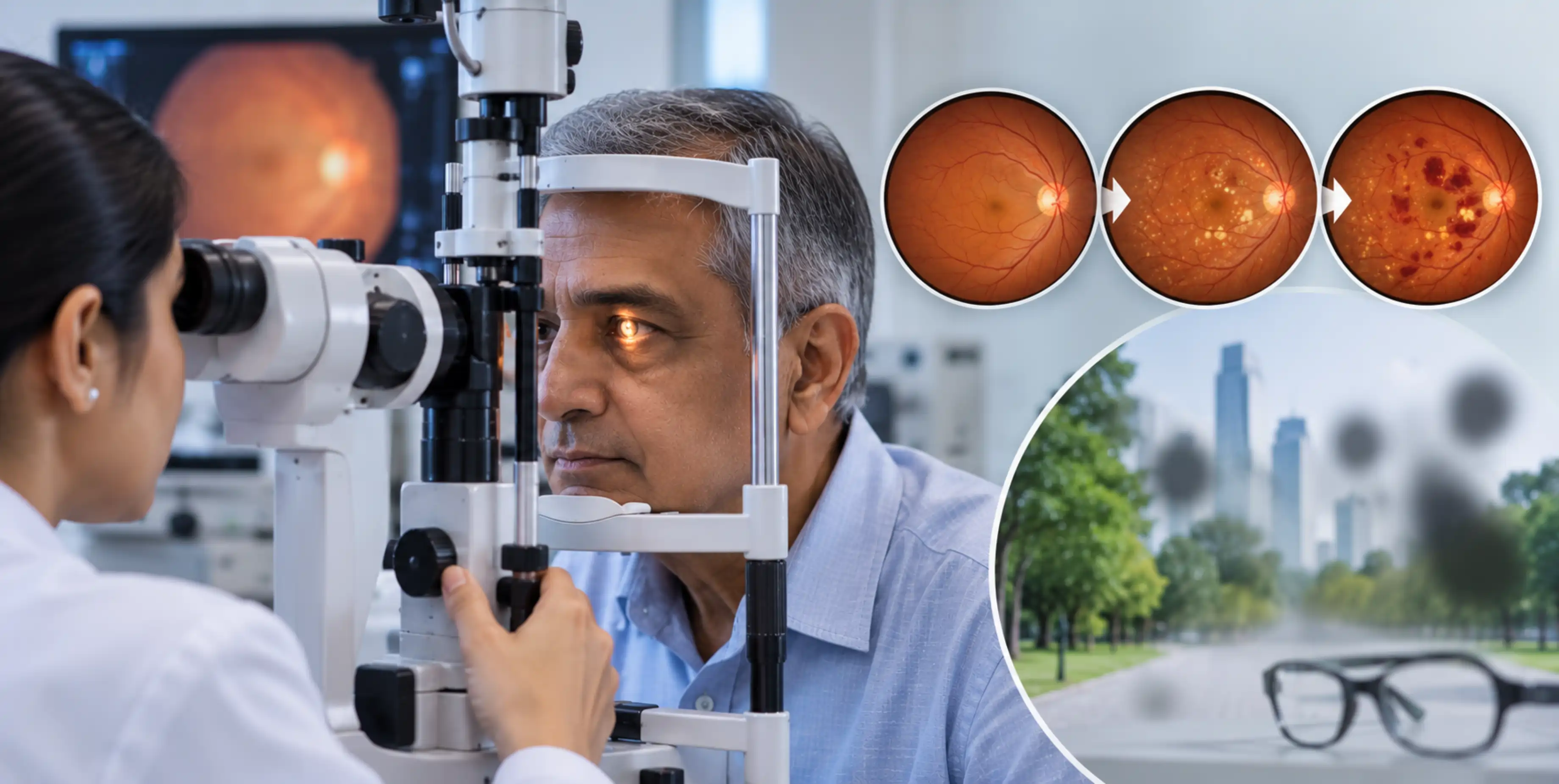 Diabetic retinopathy warning signs and vision loss prevention